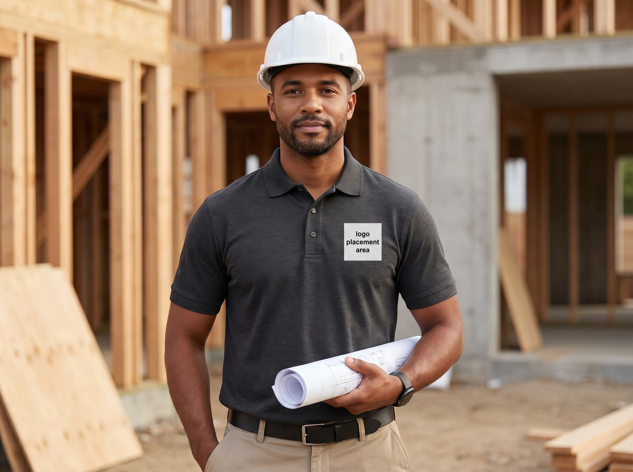 Construction crew branded apparel