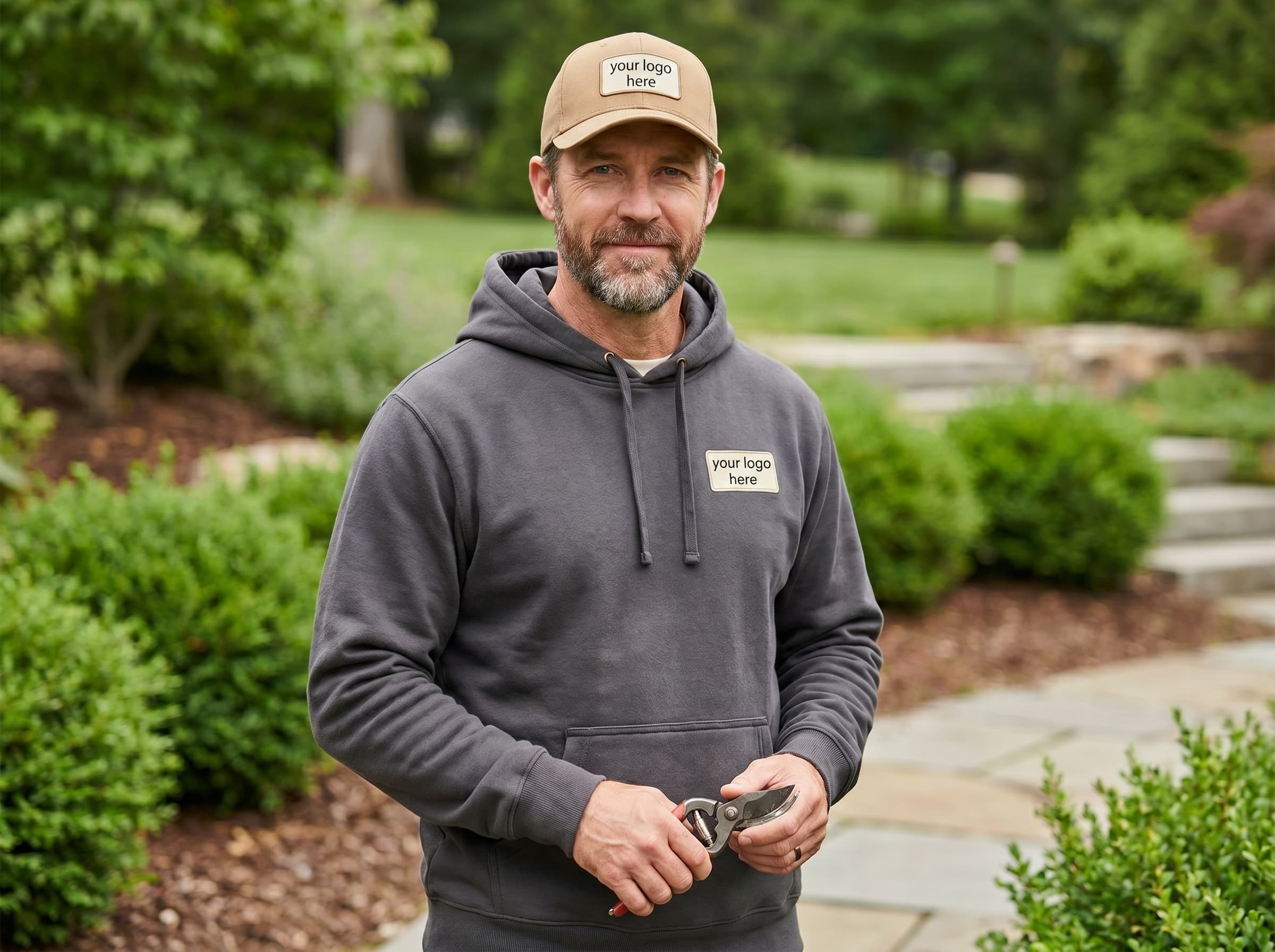 Landscaping team branded apparel