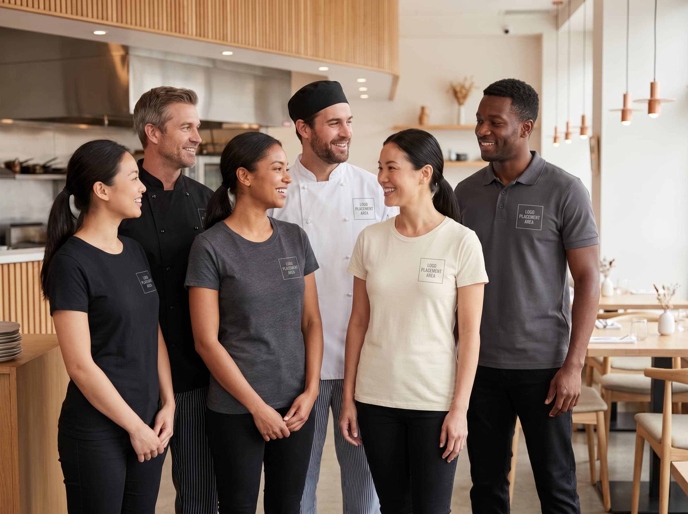 Restaurant staff branded apparel