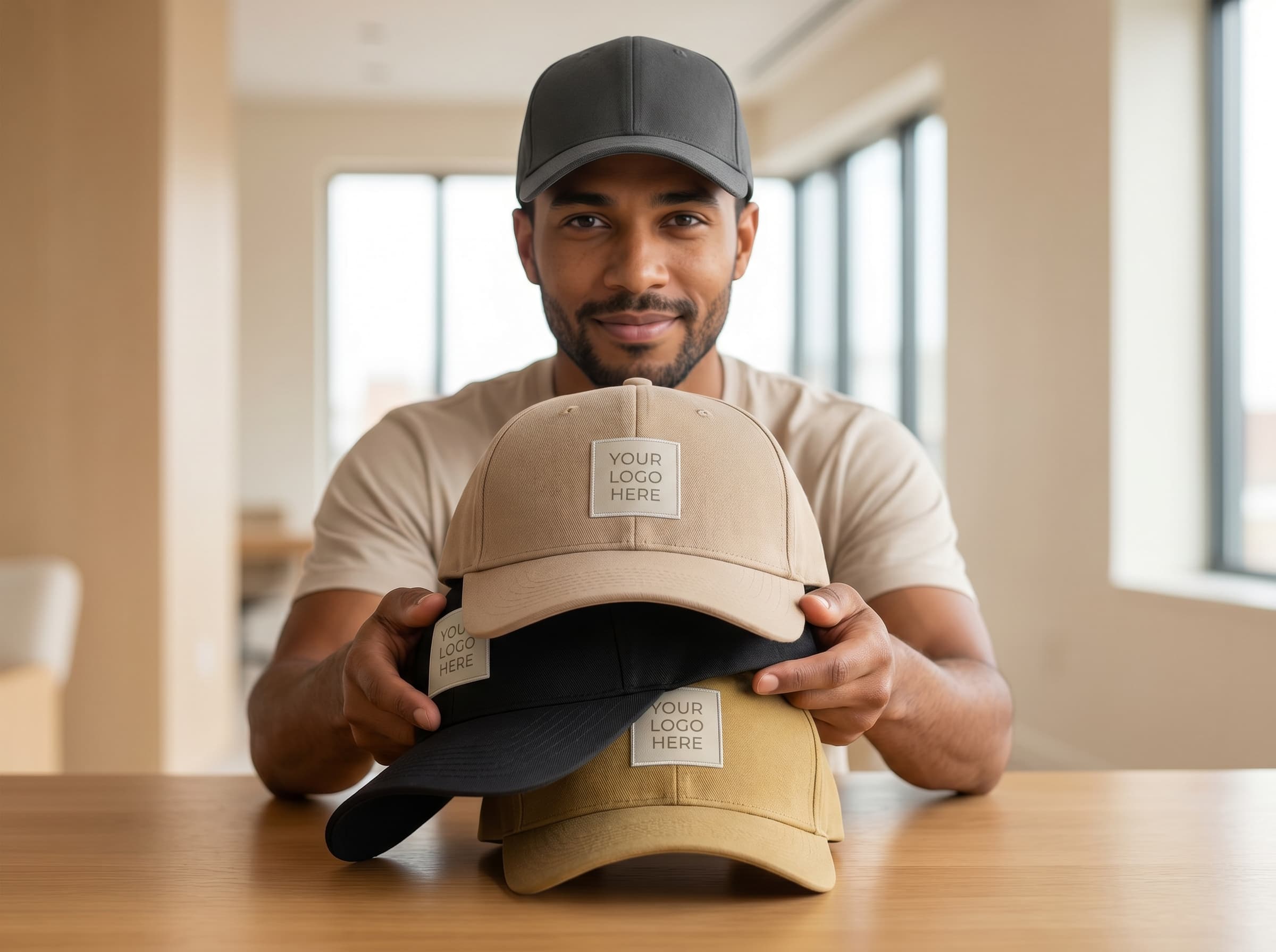Hats and caps mockup idea